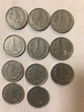 monety 1 zlotowe rozny rocznik