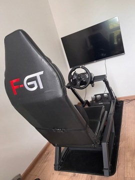 Fotel wyścigowy z trybem F1 / GT (Next Level Racing F-GT) + dywan