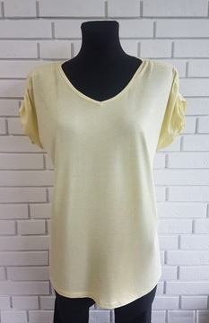 Damska bluzka bez rękawów żółta greenpoint 42/XL