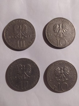 Moneta 10 zł  76-77r-4 sztuki