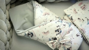 Rożek niemowlęcy dwustronny bawełna+velvet