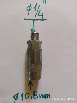 SZYBKOZŁĄCZE HYDRAULICZNE GWINT ZEWNĘTRZNY 1/4 "