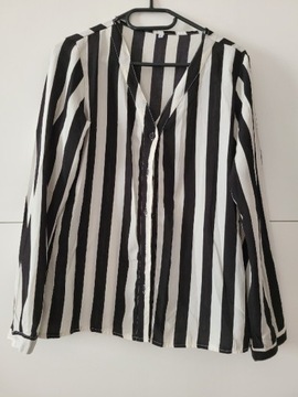 Koszula psiak paski black&white czerń/ biel 