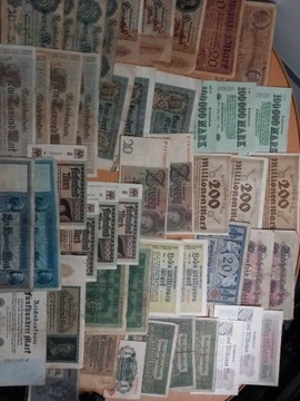 Zestaw 48 banknotow Niemcy 1900 - 1946