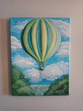 Obraz olejny "Balon" 40x30, ręcznie malowany.
