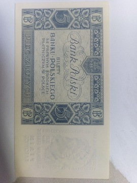 Banknot 5 złotych/ 1930r.