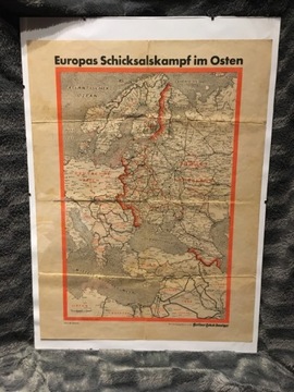 Mapa Europy 1941 UNIKAT