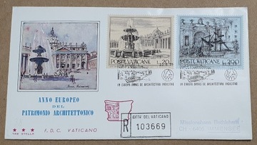 WATYKAN koperta fdc ARCHITEKTURA 1975