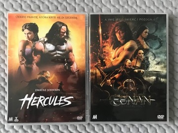 "Hercules", "Conan Barbarzyńca" - 2 DVD NIEUŻYWANE (PL)
