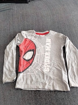 Bluzka długi rękaw Spiderman r. 134 9 lat szara