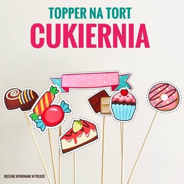 Personalizowany Topper Na Tort "Cukiernia"