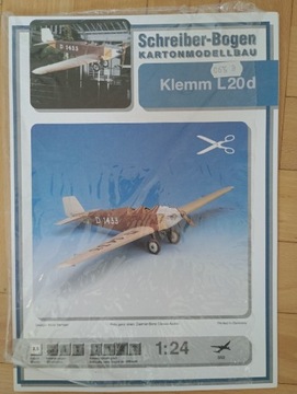Klemm L20d-model kartonowy 
