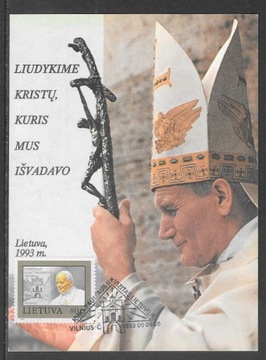 Karta Maximum, Litwa 1993 wizyta Jana Pawła,Vilno
