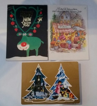 3 pocztówki Boże Narodzenie (zestaw) 