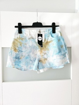 Nowe szorty tie dye Boohoo m 38 wysoki stan