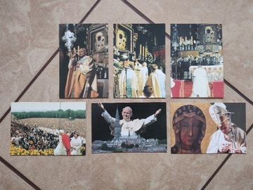 Zestaw 6 pocztówek - Jan Paweł II - nowe 