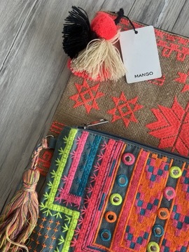 Boho kopertówki jeans Mango neon kopertówka lato