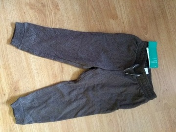 H&M spodnie dresowe dresy brązowe nowe 92. 18 24 m