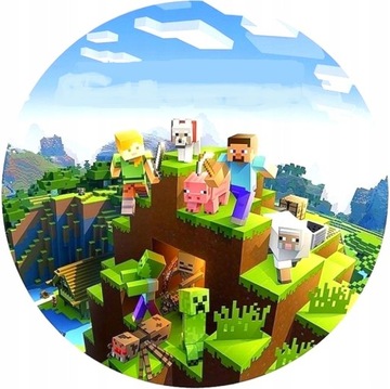 OPŁATEK NA TORT MINECRAFT GRA POSTAĆ 