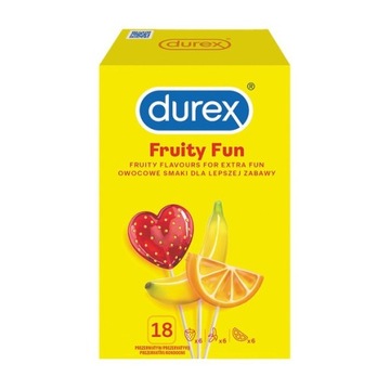 Prezerwatywy smakowe Durex Fruity Fun 18 szt.