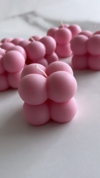 Świeczka Mini Bubble różowa - winietka,upominek