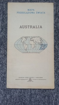 Australia mapa przeglądowa świata 1956 rok