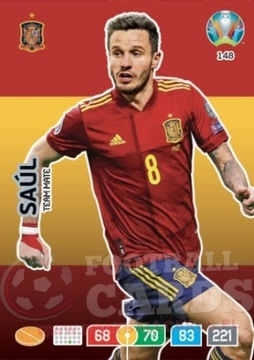 SAUL Team Mate 148 EURO 2020 UEFA KARTY PANINI