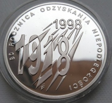 10 złotych z 1998 roku ODZ. NIEPODLEGŁOŚCI