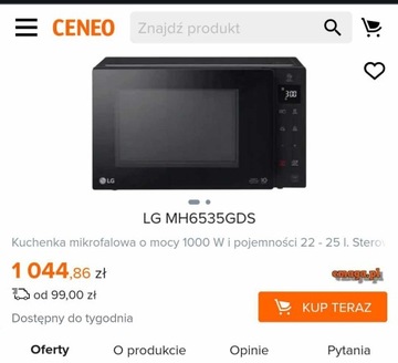 LG MH6535GDS Inteligentna kuchenka mikrofalowa