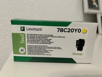  ORYGINALNY  Toner Lexmark 78C20Y0 żółty