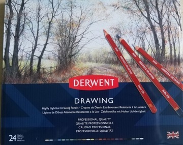 kredki ołówkowe Derwent Drawing 24 szt miękkie profesionalne
