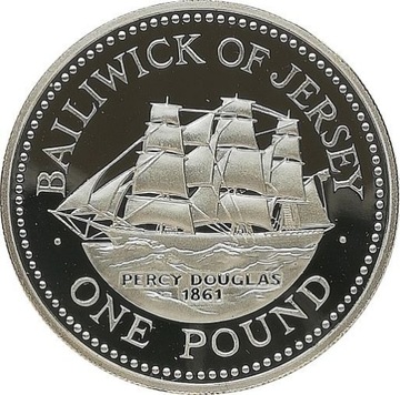 Jersey 1 pound 1991, Ag KM#85a