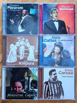 Pavarotti, Domingo, Callas, Caruso, Kiepura -6szt
