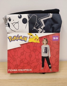 Piżama chłopięca Pikachu Pokemon 110-116 nowa 