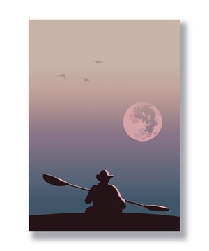 Plakat 50x70cm Autorska grafika "Moon"