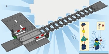 LEGO 60335 Przejazd kolejowy, tory, rampy, ulica 