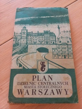 Mapa Warszawy, inf.r komunikacyjny, spis ulic 1955