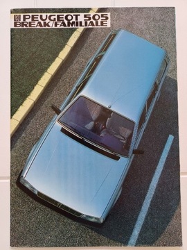 Prospekt Peugeot 505 Break Familiale 1984r. UNIKAT