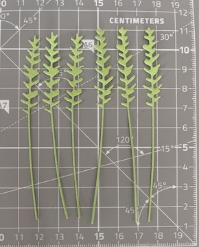 Scrapki Gałązki lawendy zielone 6szt.