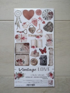 Vintage love dodatki craft o'clock połówka 