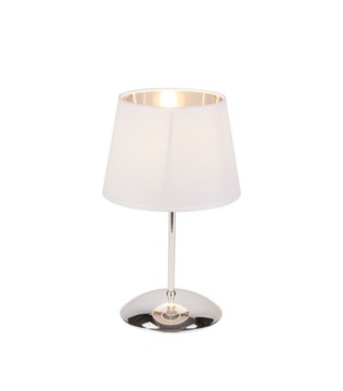 Nowa lampa stołowa Glory TK Lighting biało-srebrna