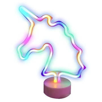 Lampka Nocna 3D LED NEON JEDNOROŻEC Unicorn USB