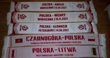Zestaw 5x oficjalny szalik meczowy PZPN - Polska 