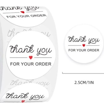Naklejki thank you for your order