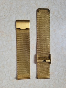 Pasek do zegarka ze stali nierdzewnej złoty 22mm