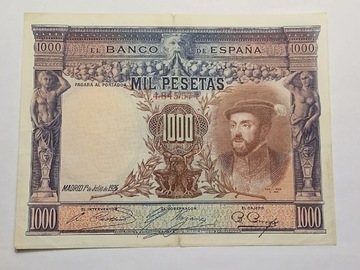Banknot 1000 peset Hiszpania 