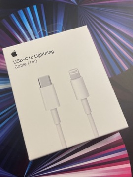Kabel iPhone iPad Apple USB-C Lightning przewód 1m