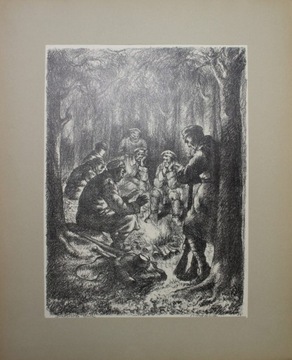 K.Dzieliński,litografia z teki Legionistów,1934r
