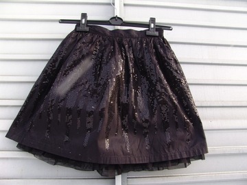 Czarna spódnica cekiny firmy George. 32 XXS 