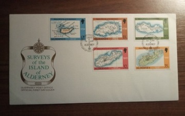 Alderney Mi.37-41 1989r FDC